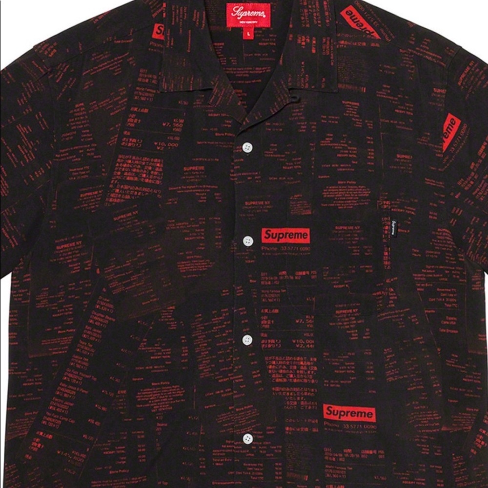Supreme Receipts Rayon S/S Shirt